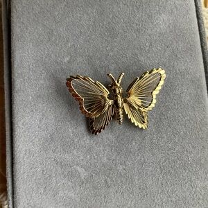 Monet Gold Butterfly Brooch Pin